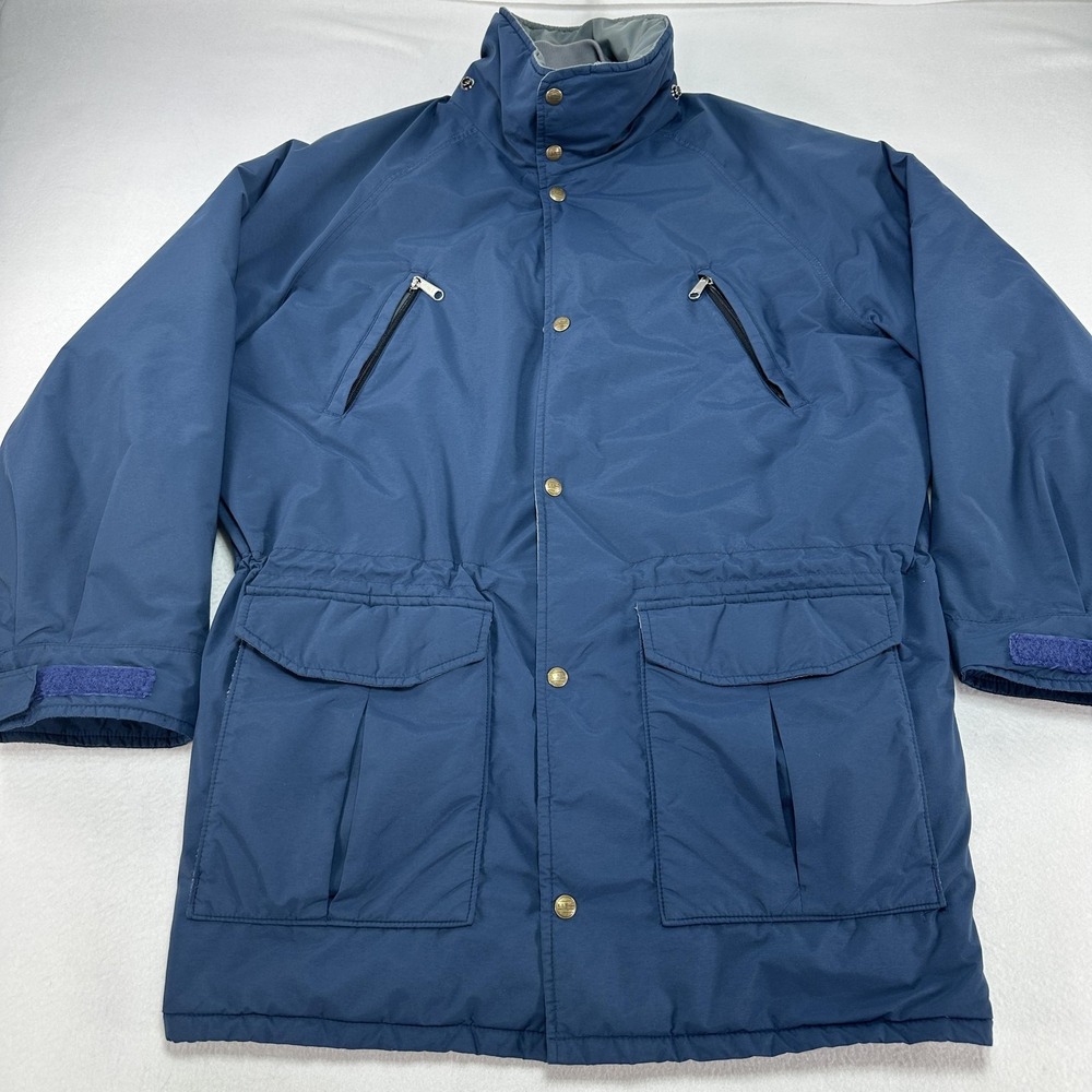 Vintage L.L. Bean Coat Mens Large Blue Gore Tex Thinsulate Maine Warden's Parka
